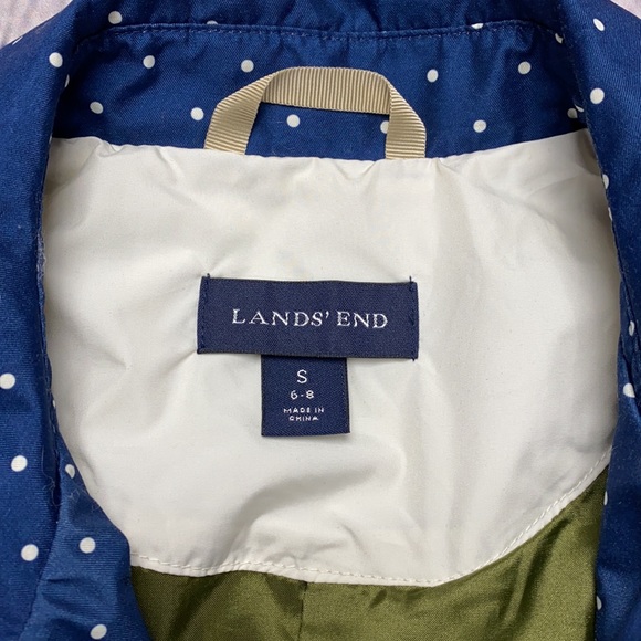 LANDS’ END Navy/White Dots Jacket Size: Small (6-8) - Picture 14 of 17